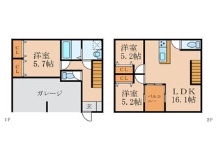 ブルーマリヌC棟の物件間取画像